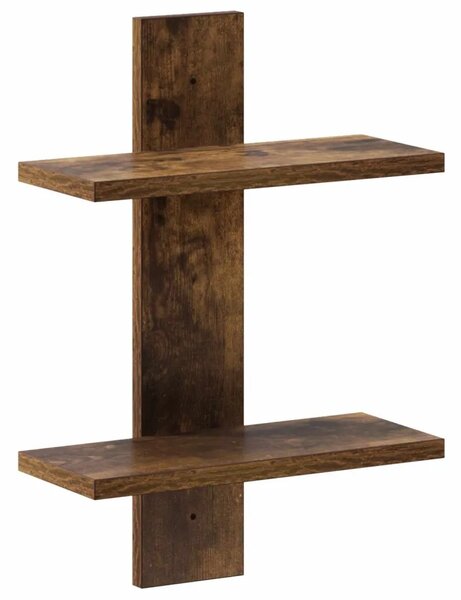 Zidna polica Dimljeni hrast 30 x 13.5 x 43 cm Prerađeno drvo - Dimljeni hrast 30 x 13.5 x 43 cm