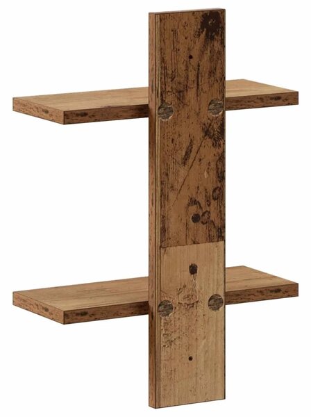 Zidna polica Staro drvo 30 x 13.5 x 43 cm Prerađeno drvo - Staro drvo 30 x 13.5 x 43 cm