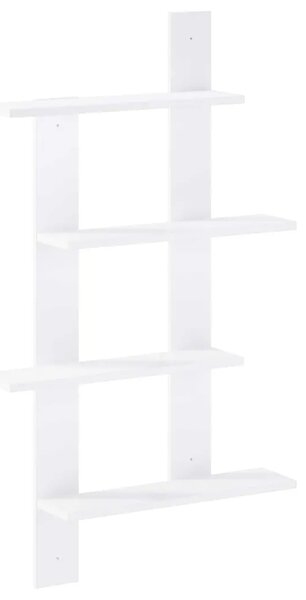 Zidna polica Bijela 61 x 13 5 x 105 cm Konstruirano drvo - Bijela 61 x 13 5 x 105 cm