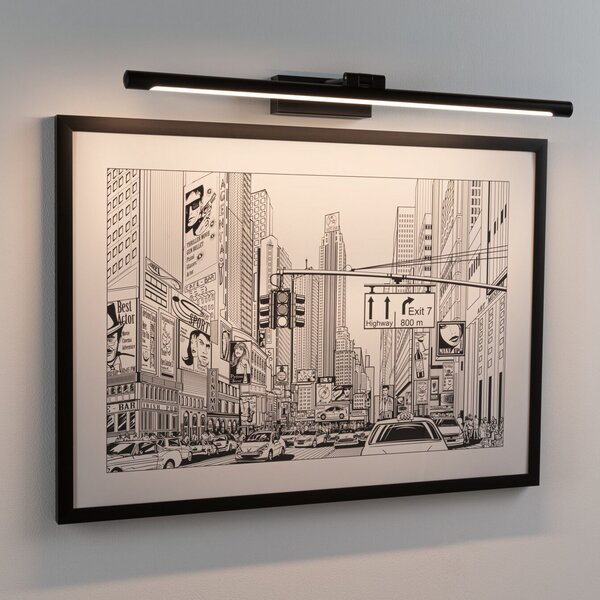 Paulmann Mingo LED svjetlo za slike 61,5 cm crno, Crno, Dnevni boravak/blagovaonica, Metal