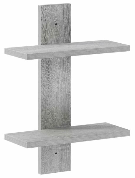 Zidna polica Siva Sonoma 30 x 13.5 x 43 cm Prerađeno drvo - Siva Sonoma 30 x 13.5 x 43 cm