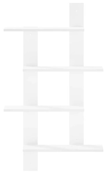 Zidna polica Bijela 61 x 13 5 x 105 cm Konstruirano drvo - Bijela 61 x 13 5 x 105 cm