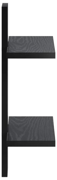 Zidna polica Crni hrast 30 x 13.5 x 43 cm Prerađeno drvo - Crni hrast 30 x 13.5 x 43 cm