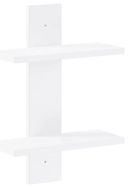 Zidna polica Bijela 30 x 13 5 x 43 cm Prerađeno drvo - Bijela 30 x 13 5 x 43 cm