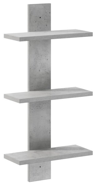 Zidna polica Betonska siva 30 x 13 5 x 64 5 cm Prerađeno drvo - Betonska siva 30 x 13 5 x 64 5 cm