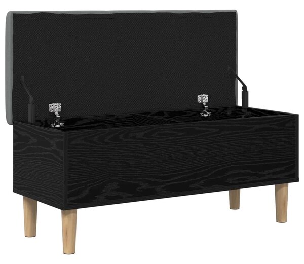 Klupa za odlaganje s jastučićem Crni hrast 102 x 42 x 46 cm - Crni hrast 102 x 42 x 46 cm
