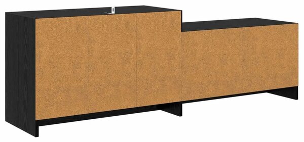 TV komoda 147 x 35 x 50 cm Crni hrast Prerađeno drvo - Crni hrast
