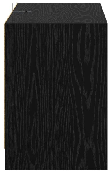 TV komoda 147 x 35 x 50 cm Crni hrast Prerađeno drvo - Crni hrast