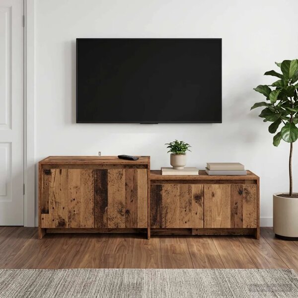 TV komoda 147 x 35 x 50 cm Staro drvo Prerađeno drvo - Staro drvo