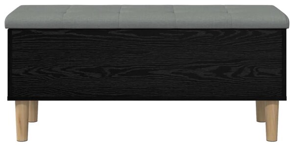 Klupa za odlaganje s jastučićem Crni hrast 102 x 42 x 46 cm - Crni hrast 102 x 42 x 46 cm