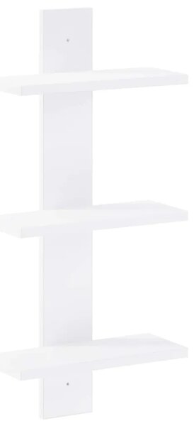 Zidna polica Bijela 30 x 13 5 x 64 5 cm Prerađeno drvo - Bijela 30 x 13 5 x 64 5 cm