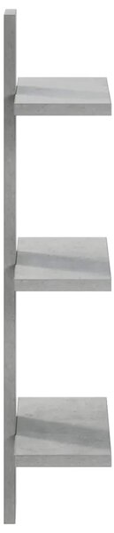 Zidna polica Betonska siva 30 x 13 5 x 64 5 cm Prerađeno drvo - Betonska siva 30 x 13 5 x 64 5 cm