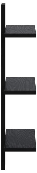 Zidna polica Crni hrast 30 x 13.5 x 64.5 cm Prerađeno drvo - Crni hrast 30 x 13.5 x 64.5 cm
