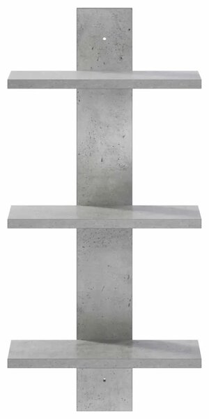 Zidna polica Betonska siva 30 x 13 5 x 64 5 cm Prerađeno drvo - Betonska siva 30 x 13 5 x 64 5 cm