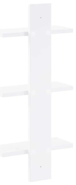 Zidna polica Bijela 30 x 13 5 x 64 5 cm Prerađeno drvo - Bijela 30 x 13 5 x 64 5 cm