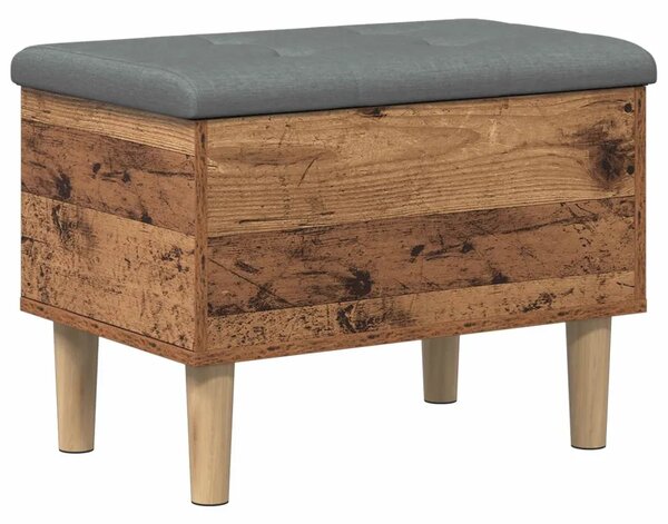 Klupa za odlaganje s jastučićem Drvo hrasta 62 x 42 x 46 cm - Staro drvo 62 x 42 x 46 cm