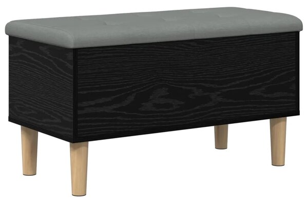 Klupa za odlaganje s jastučićem Crni hrast 82 x 42 x 46 cm - Crni hrast 82 x 42 x 46 cm