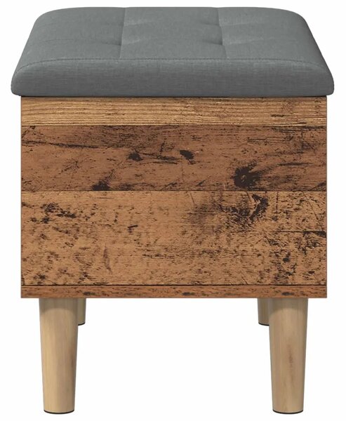 Klupa za odlaganje s jastučićem Drvo hrasta 62 x 42 x 46 cm - Staro drvo 62 x 42 x 46 cm