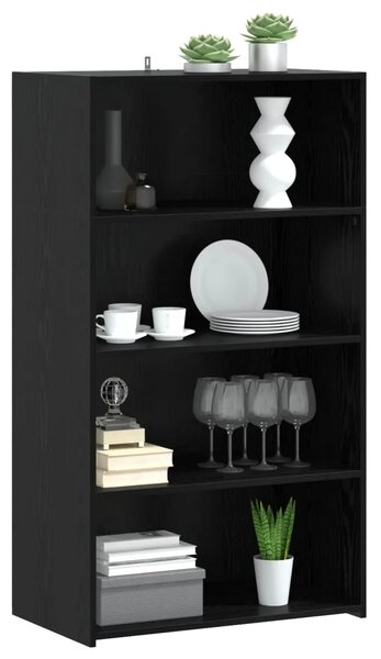 Visoka komoda Crni hrast 70 x 41 x 124 cm Konstruirano drvo - Crni hrast