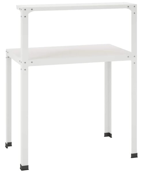 Stol za presađivanje 60 x 50 x 104 cm Čelik s prahom premazan - Bijela 60 x 50 x 104 cm