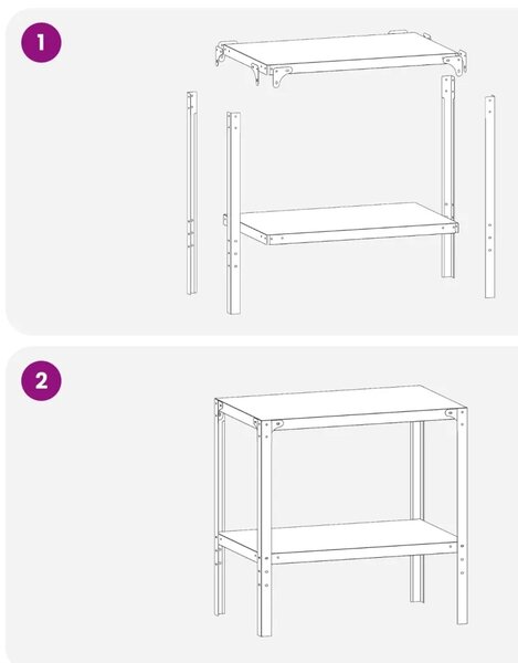 Stol za presađivanje 100 x 50 x 80 cm Čelik s prahom premazan - Crna 100 x 50 x 80 cm