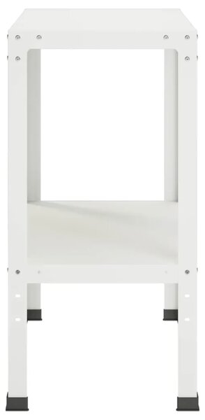 Stol za presađivanje 60 x 40 x 80 cm Čelik s prahom premazan - Bijela 60 x 40 x 80 cm