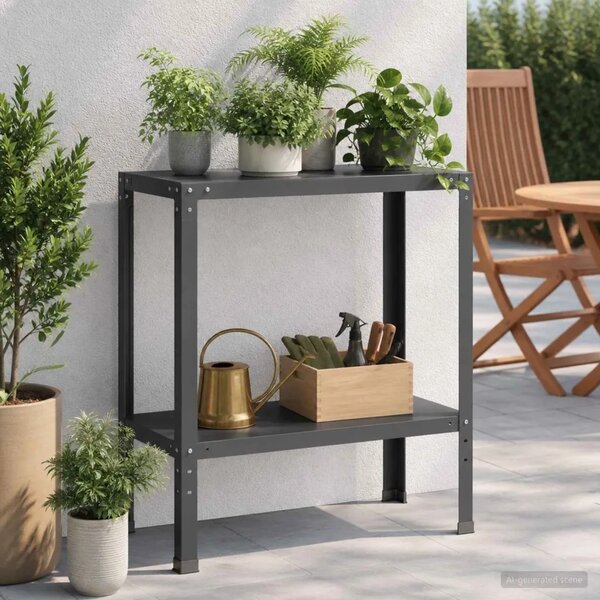 Stol za presađivanje 100 x 40 x 80 cm Čelik s prahom premazan - Crna 100 x 40 x 80 cm