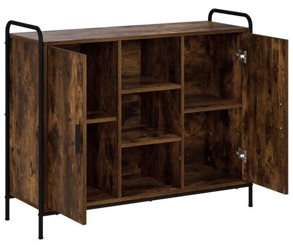 Kreveta Dimljeni hrast 97 x 33 x 81 cm Konstruirano drvo - Dimljeni hrast s 2 police 73 x 33 x 81 cm