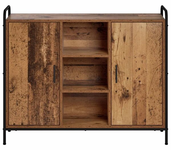 Kreveta Staro drvo 97 x 33 x 81 cm Konstruirano drvo - Staro drvo s 2 police 73 x 33 x 81 cm