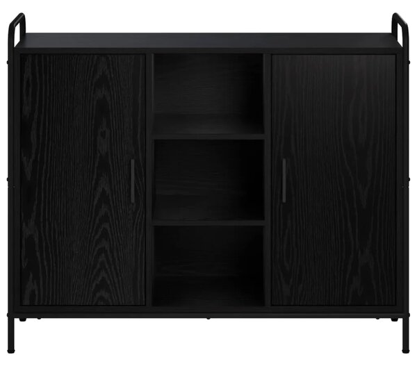 Kreveta Crni hrast 97 x 33 x 81 cm Konstruirano drvo - Crni hrast s 2 police 73 x 33 x 81 cm