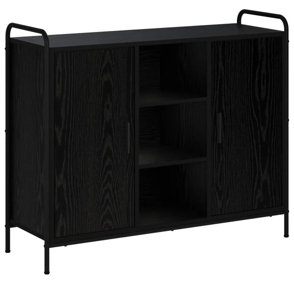 Kreveta Crni hrast 97 x 33 x 81 cm Konstruirano drvo - Crni hrast s 2 police 73 x 33 x 81 cm
