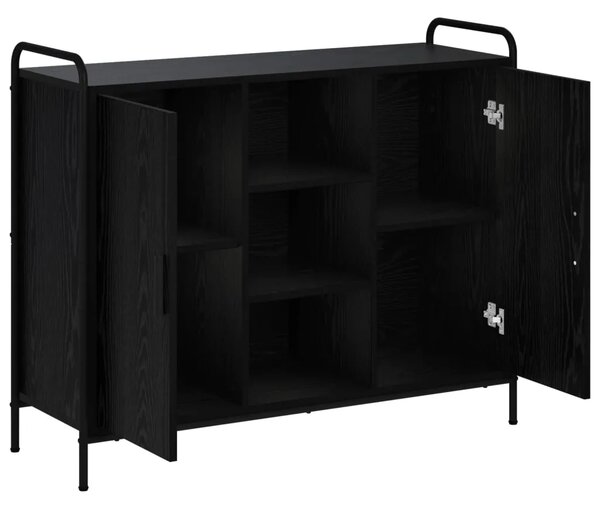 Kreveta Crni hrast 97 x 33 x 81 cm Konstruirano drvo - Crni hrast s 2 police 73 x 33 x 81 cm