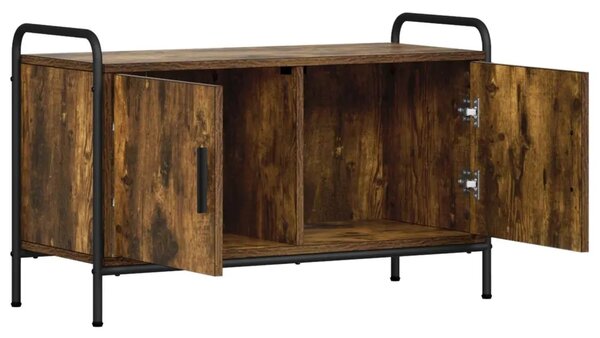 TV ormar 79 5 x 33 x 50 cm Dimljeni hrast Konstruirano drvo - Dimljeni hrast 79 5 x 33 x 50 cm