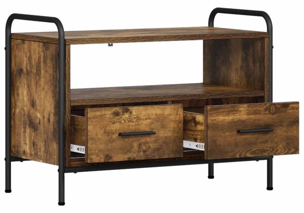 TV ormar 67 5 x 33 x 50 cm Dimljeni hrast Konstruirano drvo - Dimljeni hrast 67 5 x 33 x 50 cm
