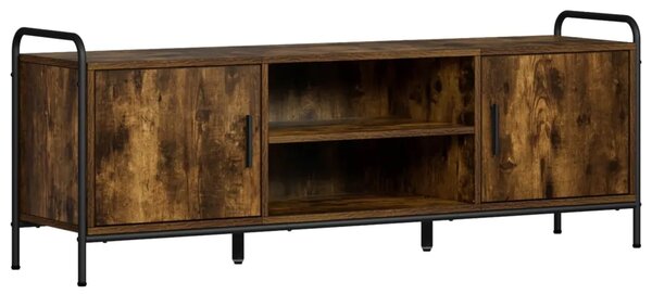 TV ormar 133 x 33 x 50 cm Dimljeni hrast Konstruirano drvo - Dimljeni hrast 67 5 x 33 x 50 cm