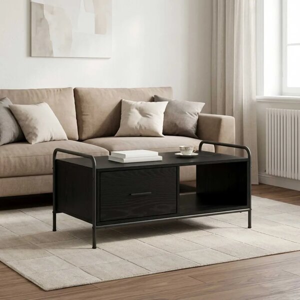Stolić za kavu Crni hrast 90 x 49 x 41 cm Konstruirano drvo - Crni hrast