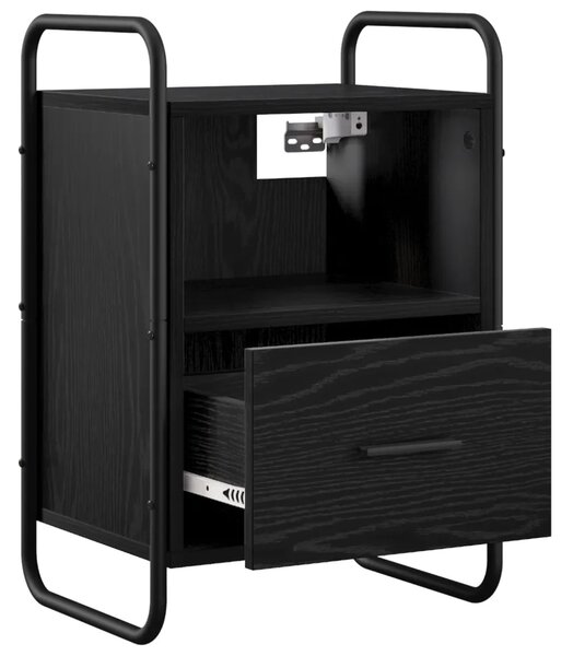 Viseći Noćni Ormar Crni hrast 40 x 30 x 60 cm Konstruirano drvo - Crni hrast 1