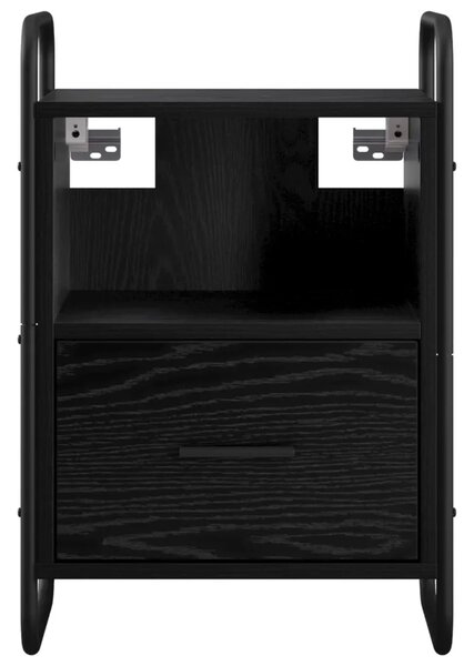 Viseći Noćni Ormar Crni hrast 40 x 30 x 60 cm Konstruirano drvo - Crni hrast 1