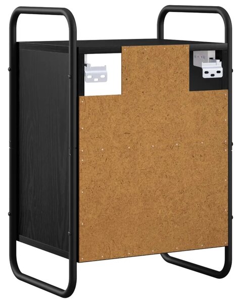 Viseći Noćni Ormar Crni hrast 40 x 30 x 60 cm Konstruirano drvo - Crni hrast 1