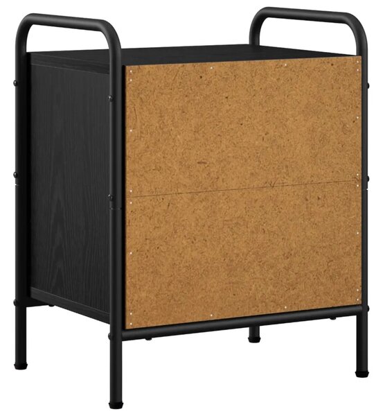 Noćni ormar 2 kom. Crni hrast 40 x 30 x 50 cm Konstruirano drvo - Crni hrast 2