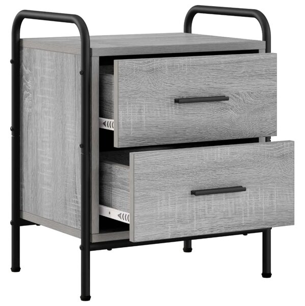 Noćni ormar 2 kom. Siva Sonoma 40 x 30 x 50 cm - Siva Sonoma 2