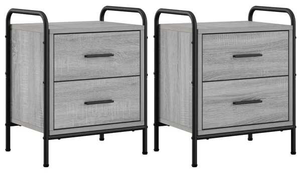 Noćni ormar 2 kom. Siva Sonoma 40 x 30 x 50 cm - Siva Sonoma 2