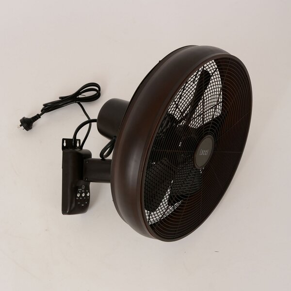Beacon Lighting Zidni ventilator Breeze, crni, Ø 41 cm, tih, Crno, Dnevni boravak/blagovaonica, Plastika