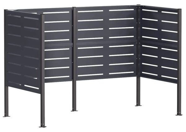 Ekran za kante za smeće 167 x 85 x 113 cm Čelik Antracit - Antracit 167 cm s uzorkom