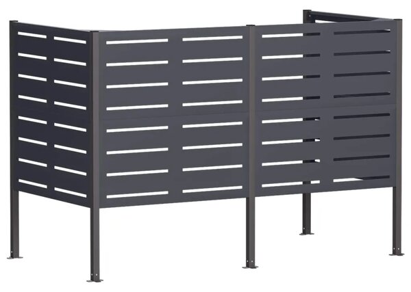 Ekran za kante za smeće 167 x 85 x 113 cm Čelik Antracit - Antracit 167 cm s uzorkom