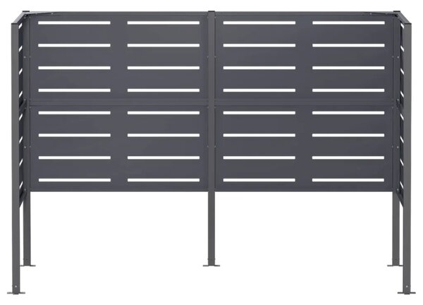 Ekran za kante za smeće 167 x 85 x 113 cm Čelik Antracit - Antracit 167 cm s uzorkom