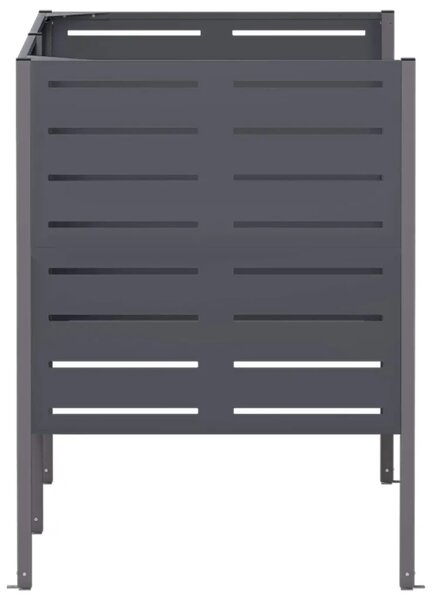 Ekran za kante za smeće 167 x 85 x 113 cm Čelik Antracit - Antracit 167 cm s uzorkom