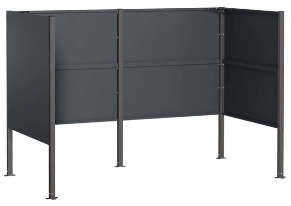 Ekran za kante za smeće 167 x 85 x 113 cm Čelik Antracit - Antracit 167 cm bez uzorka