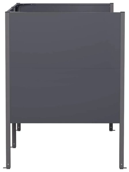 Ekran za kante za smeće 167 x 85 x 113 cm Čelik Antracit - Antracit 167 cm bez uzorka