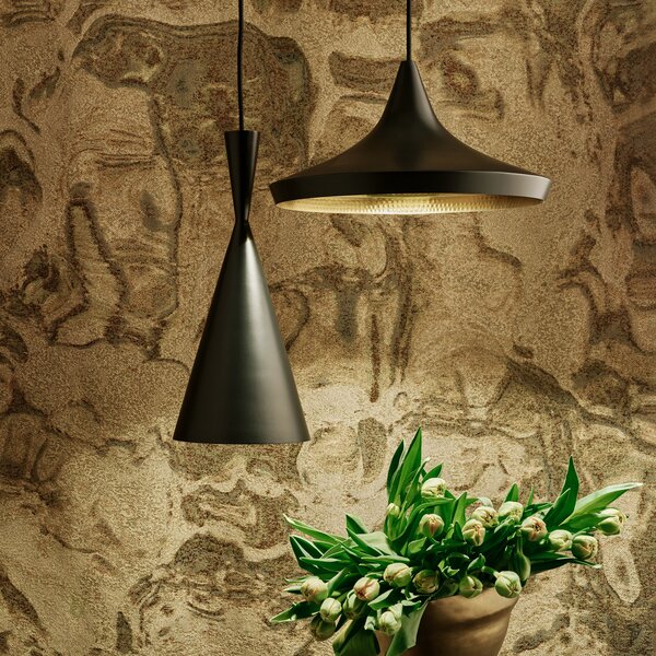Tom Dixon Beat Wide LED viseća svjetiljka, crna, prigušiva, Crno, Dnevni boravak/blagovaonica, Metal